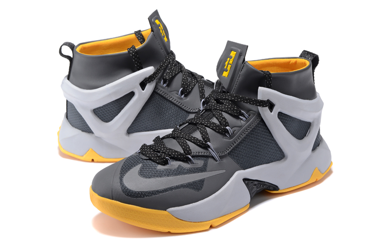 Men Nike Lebron James Ambassador VIII Black Grey Yellow Shoes